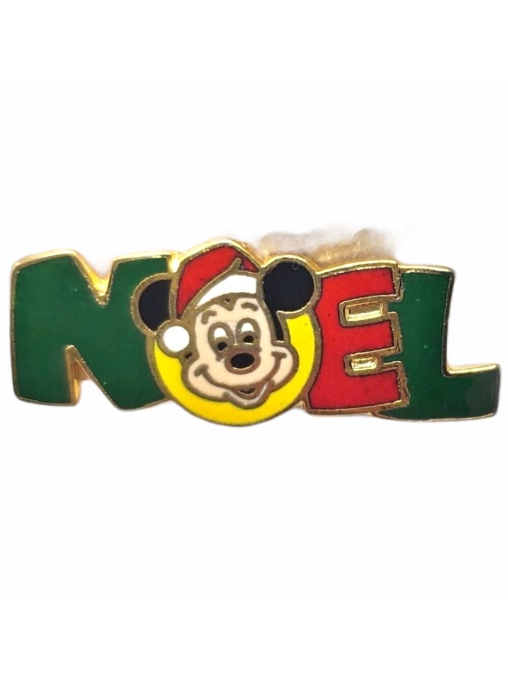 Disney Mickey Mouse NOEL Holiday Brooch Vintage